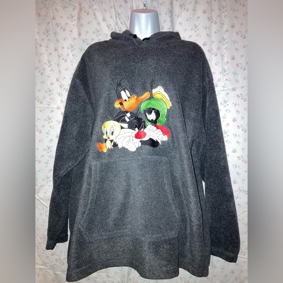 Warner Brothers Studio Store gray Looney Tunes large hoodie - Picture 1 of 3